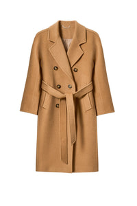 Stylish Wool and Cashmere Coat with Slim Fit Design and Suit Collar