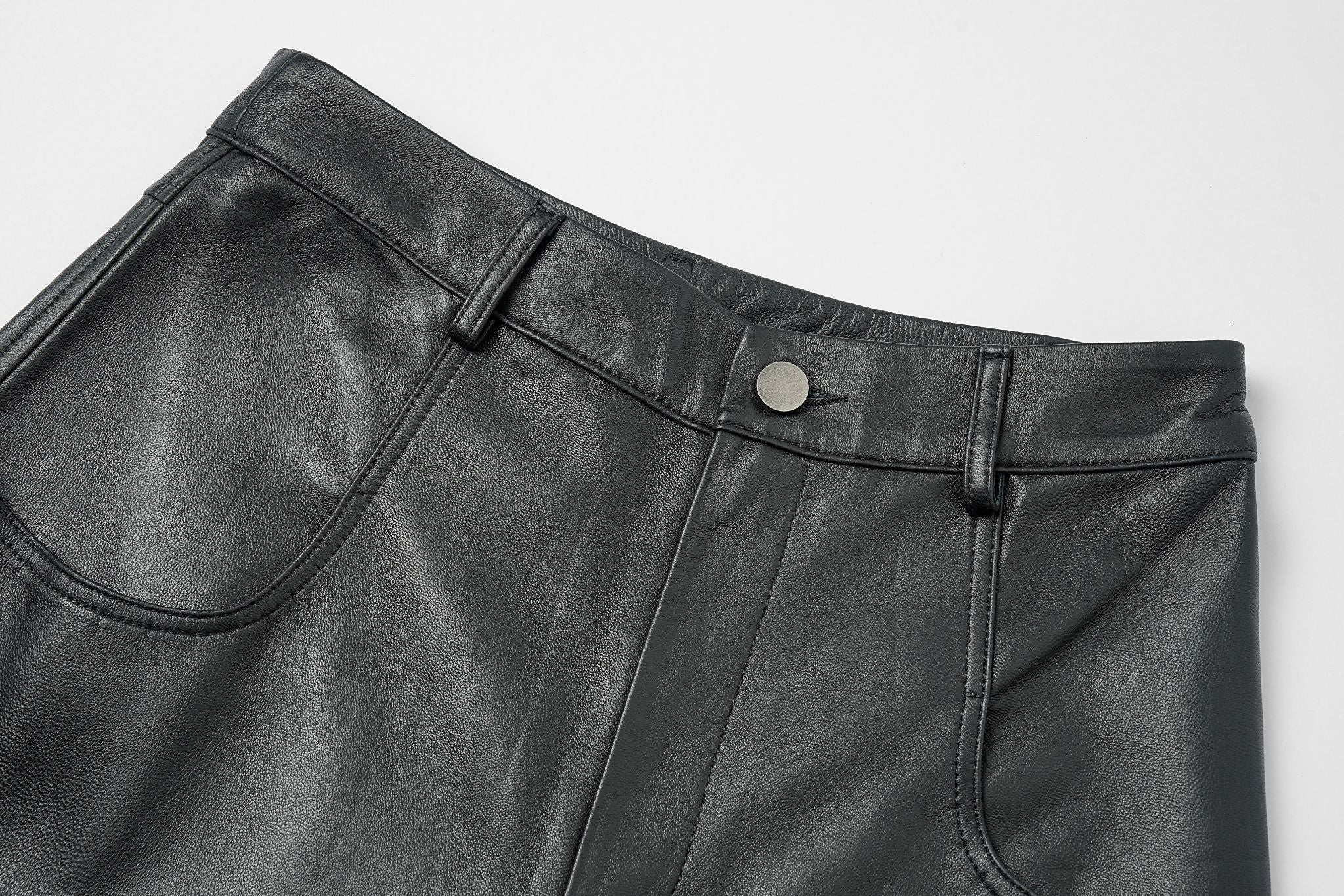 Versatile Matte Fashionable Thin Wide-leg Leather Pants for Women