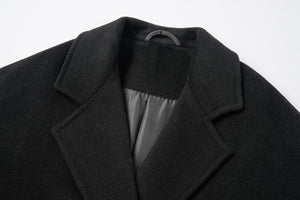 Stylish Wool and Cashmere Coat with Slim Fit Design and Suit Collar