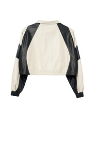 Color Pop: Vibrant Short Leather Jacket