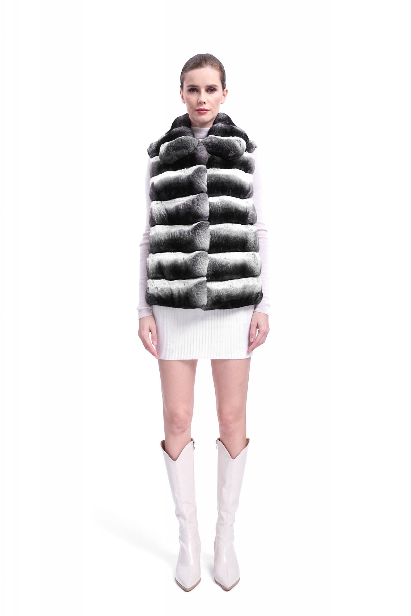 Fashion Chinchilla Fur Vest for Women