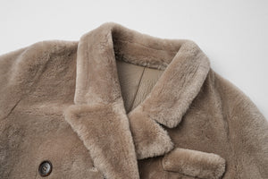 Elegance and Comfort Combined in a Sheepskin Shearling Design Coat