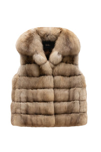 Stylish Sable Fur Vest with Soft Material Ideal for Women's Winter Outfits