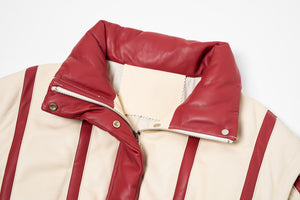Cozy Comfort: Soft Leather Down Coat