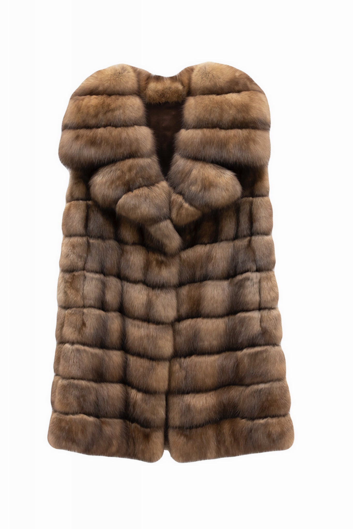 Elegant Women's Long Sable Fur Vest