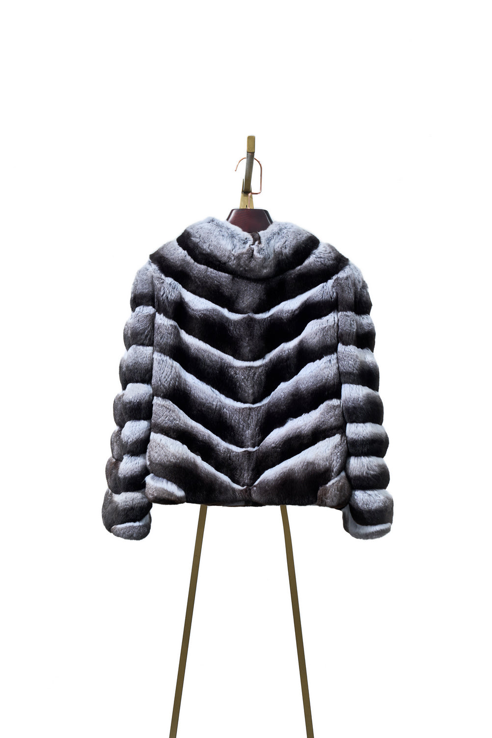 Luxurious Short Chinchilla Fur Coat for Women