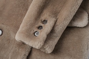 Elegance and Comfort Combined in a Sheepskin Shearling Design Coat