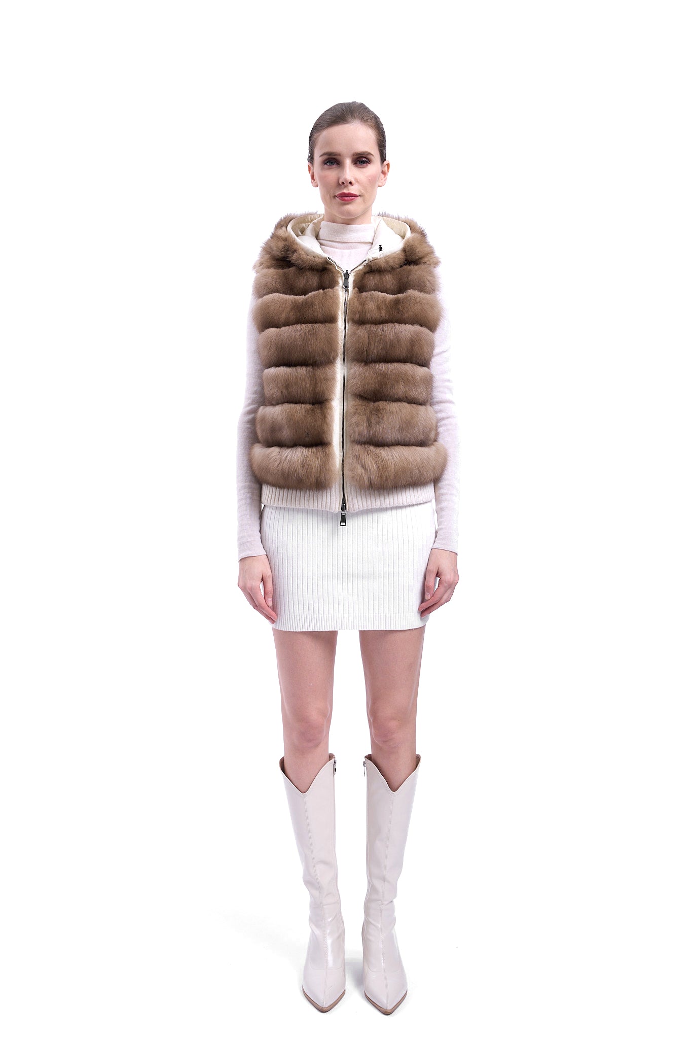 Elevate Your Winter Style with Our Trendy Sable Fur Vest