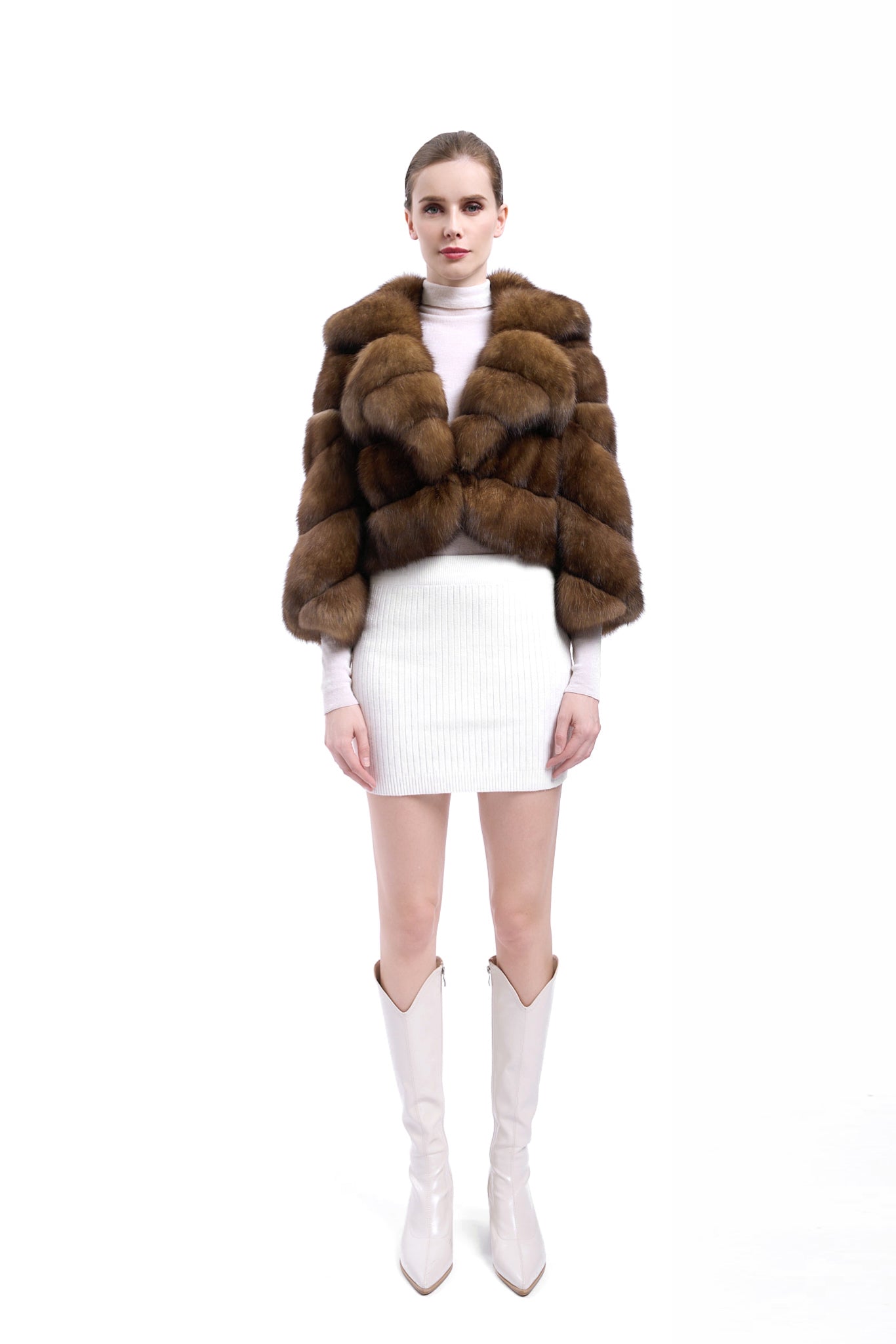 Elegant Short Sable Fur Coat