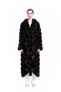 Luxurious Long Sable Fur Coat for Women - Warm and Chic