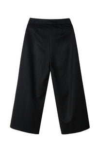 90% Wool 10% Cashmere Black Long Commuter Versatile Pants