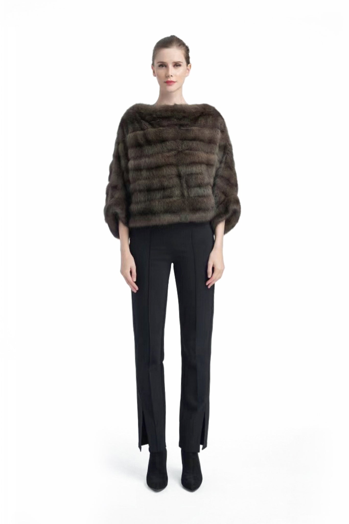 Fashionable Sable Fur Jacket with Short Length