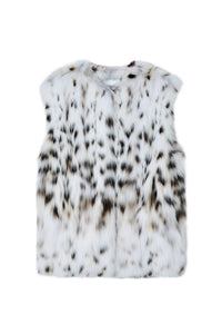 Exquisite Pure White Lynx Fur Coat for Women