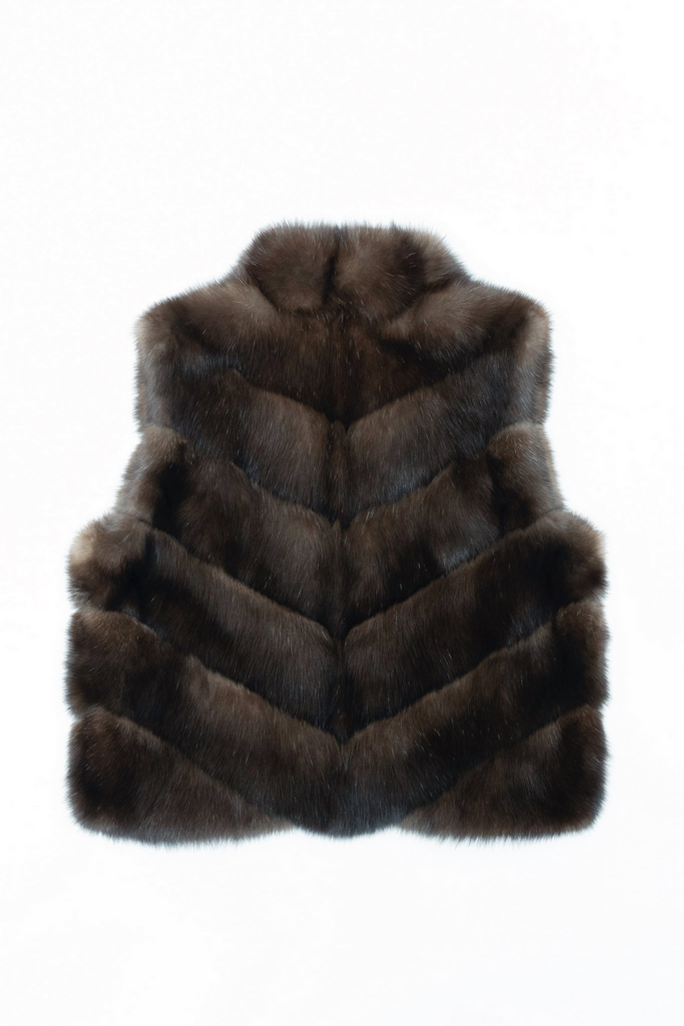 Sleek and Chic: Sable Fur Vest with Tailored Fit
