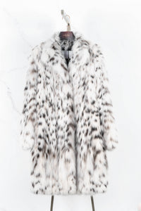 Luxuriously Soft Pure White Lynx Fur Coat